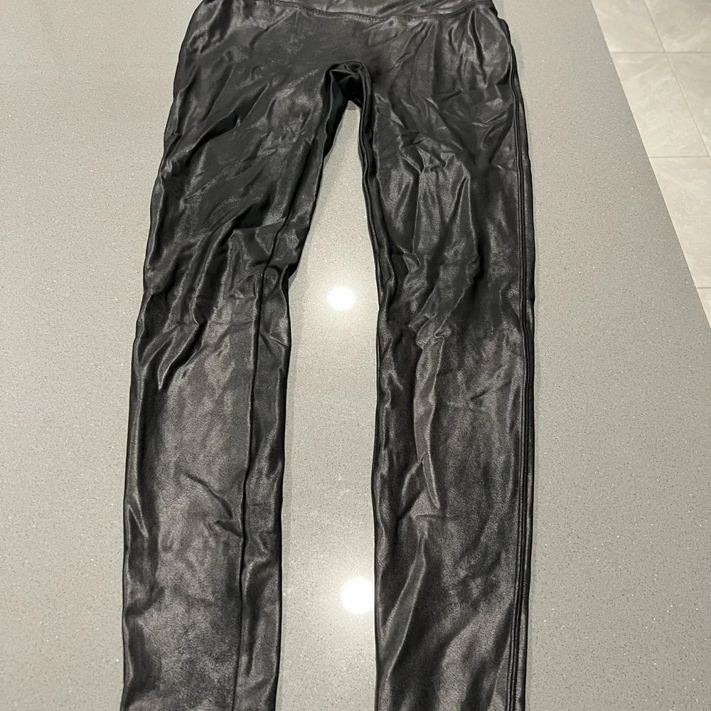 Spanx -faux leather  Black Leggings